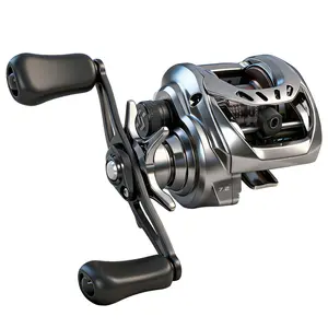 Sougayilang super affordable baitcasting reel set, 6 oz ultralight drum reel, 17.6 lb carbon fiber braking system, 7.2:1 gear ratio, 39mm low-profile palm rest design, suitable for beginners.