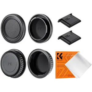 K&F Concept Rear Lens Cap & Body Cap Cover & Hot Shoe Cover Kit for Pentax K Mount Camera Lens K3 K3 II K70 KS1 KS2 K500 K50