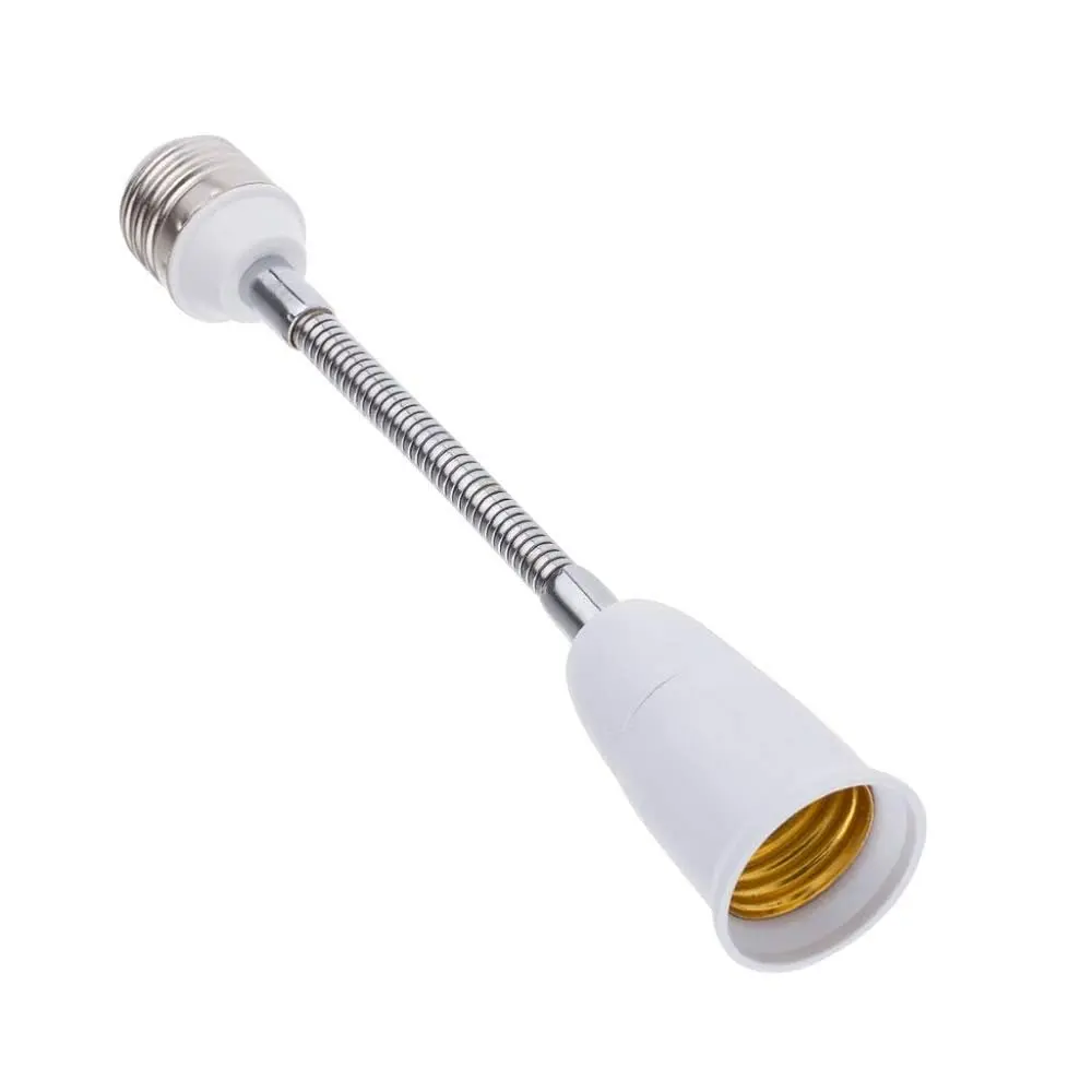 18cm E27 universal extension adapter | Universal for LED bulbs/security cameras | 360° hose adjustment | 300g load-bearing | High temperature resistant PC material | Plug and play​