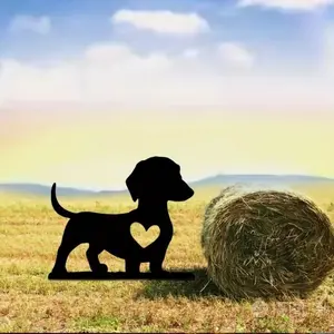 CIFbuy Metal Dog Puppy Memorial Outdoor Decor Garden Yard Art Pet Stake