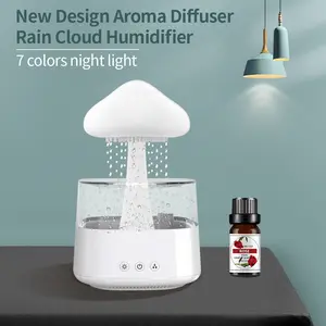 Cloud rain humidifier, colorful lamp raindrop aromatherapy machine ultrasonic atomization humidifying cloud and rain aromatherapy machine