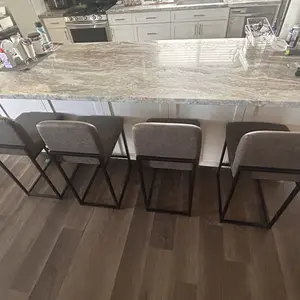 Set of 2 Modern PU Leather Bar Stools with Backrest, Comfortable Counter Stool for Kitchen & Home (Set of 2)