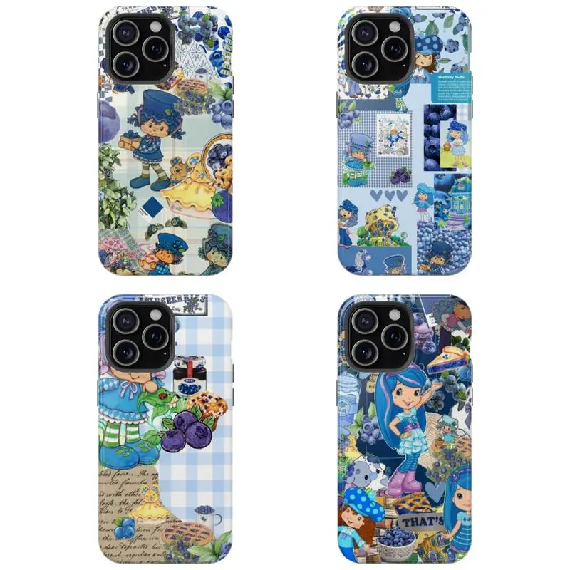 Blueberry Muffin, Strawberry Shortcake, Cute, Trendy, Aesthetic IPhone Case