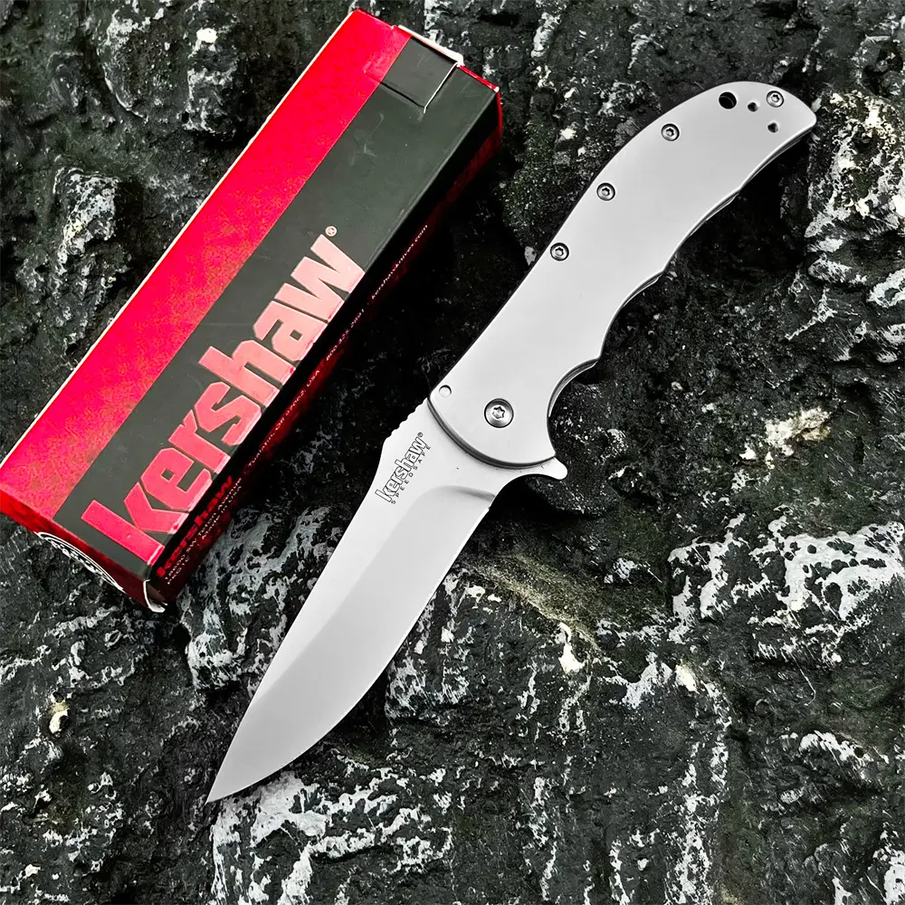 Outdoor Durable Pocket Folding Knife, 8Cr13MoV Blade with 420 Stainless-Steel Handle, Multi-Functional Tool for Fishing, Hiking and Camping