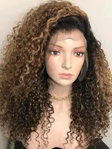 Fashion Natural Ultra-Soft 26 Inch Lace Front Wig, Curled Pre-Banked Gradient, Daily Use, All Seasons, 1 Piece