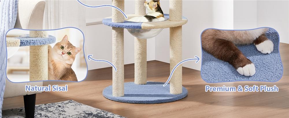 Yaheetech 35.5″ Cat Tree Cat Tower with Space Capsule, Top Perch, Scratching Posts Cat Furniture with Natural Sisal Yaheetech 35.5″ Cat Tree Cat Tower with Space Capsule, Top Perch, Scratching Posts Cat Furniture with Natural Sisal