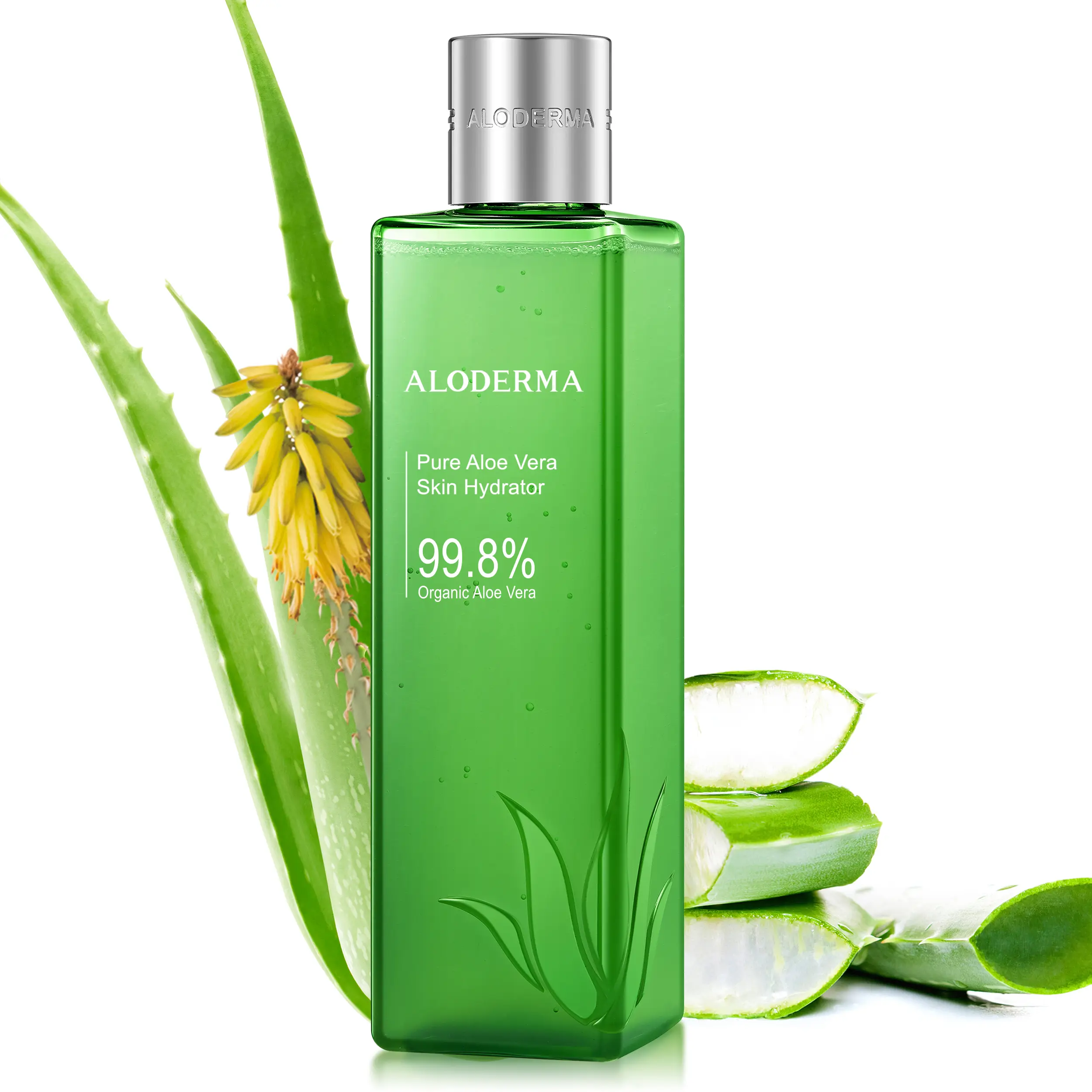 Aloderma Fresh Aloe Vera Face Hydrator Made with 99.8% Organic Aloe Vera within 12 Hours of Harvest - No Thickeners Great for Acne Prone & Sensitive Skin Repair, Scalp, & Hair 240ml