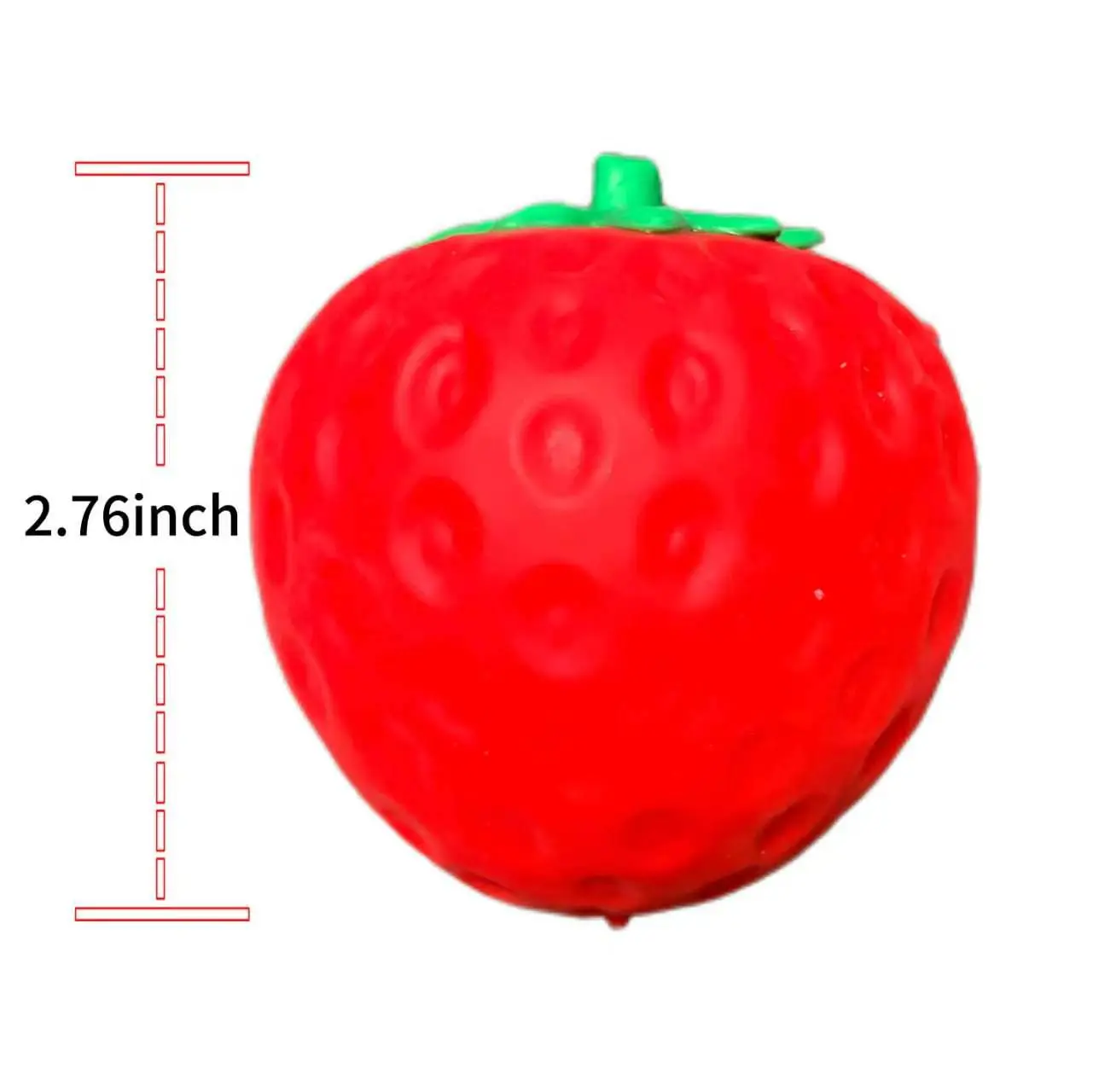 Strawberry Squishy Fidget Toy, Large Fast Rising Fruit Squeeze Toy, Soft Realistic Strawberry Stress Relief Squeeze Ball, Cute Sensory Toy for Kids Adults Party Birthday Gift