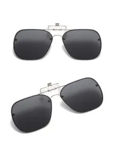 Unisex Large Frame Clip-On Glasses, Fashionable Eyewear for Men and Women, Stylish Accessory for Daily Use