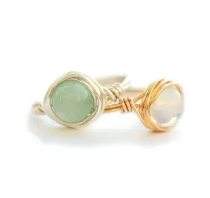 Wire Wrapped Gemstone Ring, Choose Your Gemstone, Bohemian, Boho, Simplistic, Hippie, Healing, Empath, Crystal