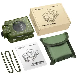 Proster Professional Outdoor Camping Compass IP65 Waterproof Camouflage Sighting Clinometer Compass Hunting Hiking Guiding Tools Does not apply