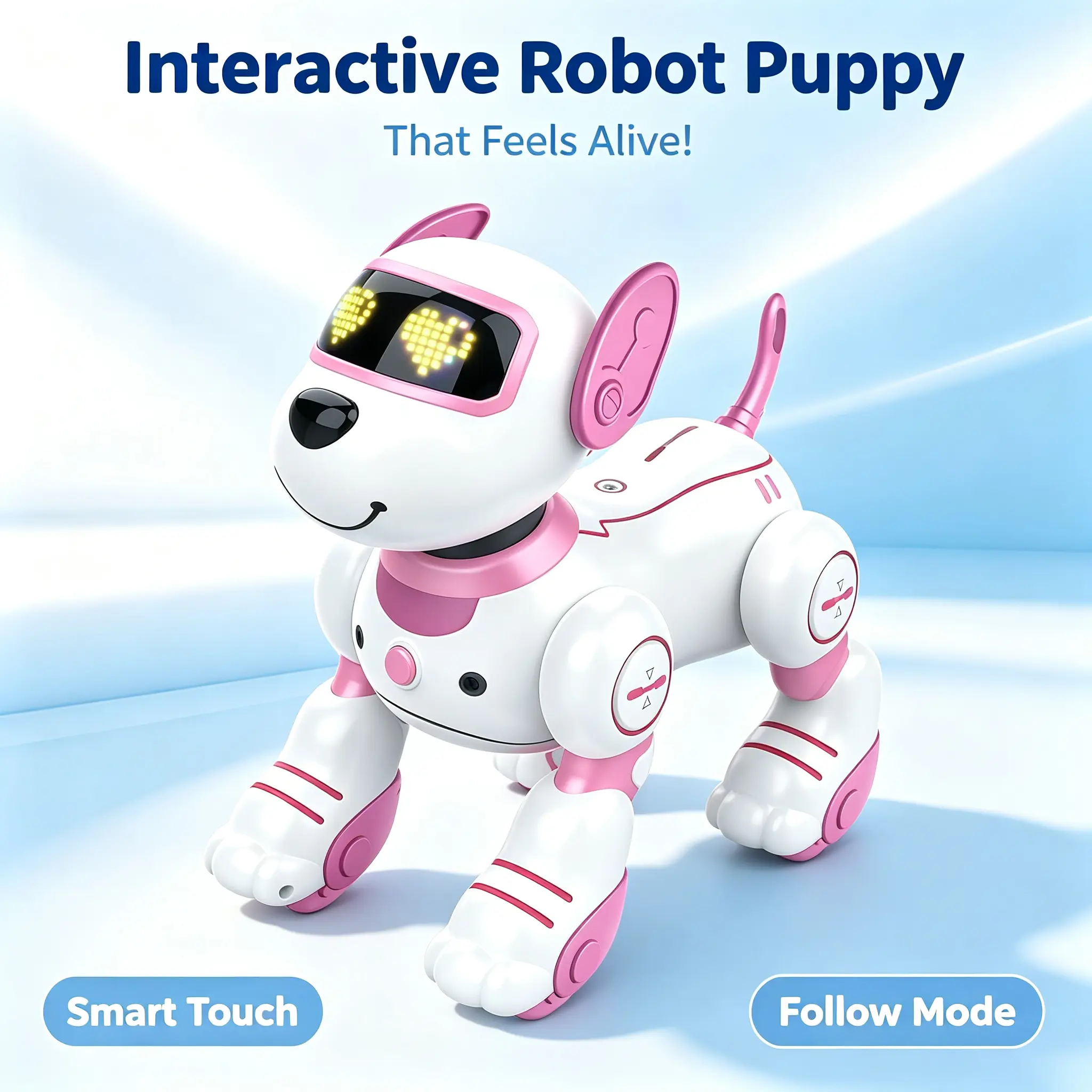Remote Control Robot Dog Toy for Kids 3+ Years - Interactive Puppy with Touch & Move, Follow, Programmable Tricks, Dancing, Walking, Learning Fun, Birthday Gift for Smart Boys & Girls, Camping Essential