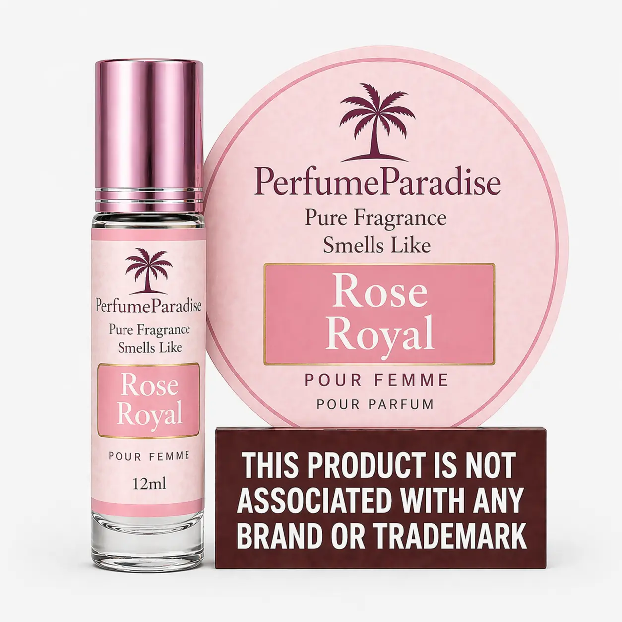 PERFUMEPARADISE Rose Royal Roll-On Scent Oil – 12ml Alcohol-Free Long-Lasting Oil-Based Fragrance | Travel-Friendly Roller Bottle