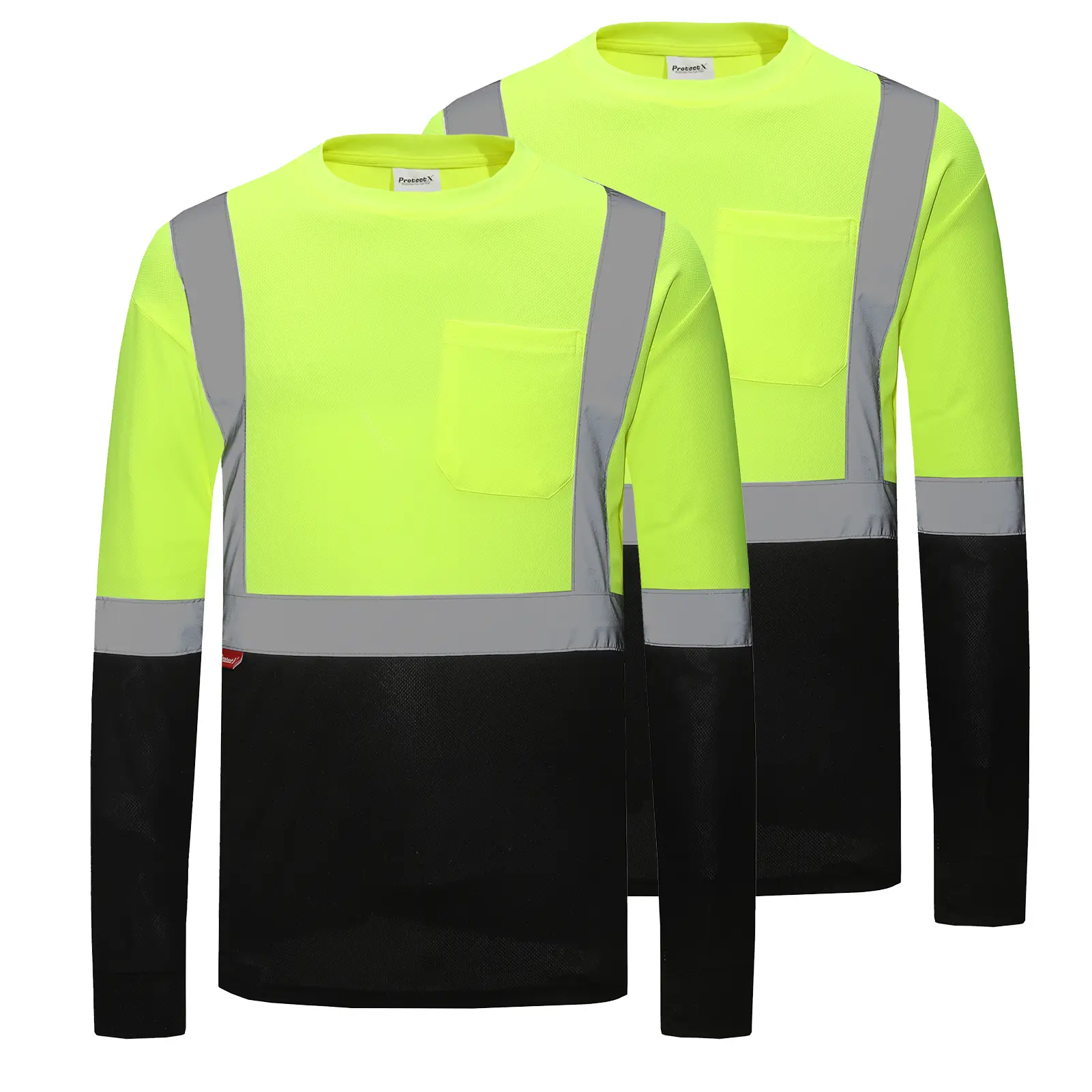 ProtectX Men's High Visibility Heavy-Duty Long-Sleeve Reflective Safety Hoodie, Class 2-3 Type R, Unisex Work Safety Equipment sohochic