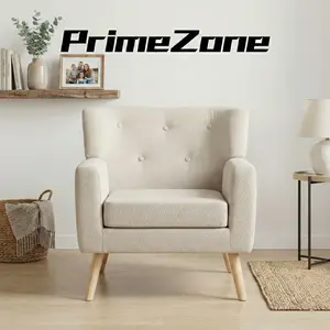PrimeZone Mid-Century Statement Chair - Small Apartment Friendly & Lounge-Ready - 400LBS Weight Limit, 28.3” Width