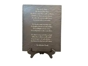 Custom Engraved Slate Plaque – Personalized Poem, Letter, or Message – Gift for Wedding, Anniversary, Birthday, Memorial – 12x10” Stone Keepsake Signs Decorative Decor