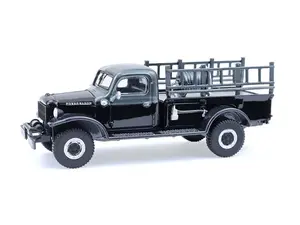 1946 Dodge Power Wagon Fire Truck (Black Bandit Series 30) Diecast 1:64 Scale Model - Greenlight 28170C