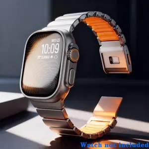 Titanium Metal Band For Apple Watch Ultra 3 Series 11 10 9 8 7 SE Silicone Magnetic Bracelet Straps For iWatch 44 45mm 46mm 49mm Smartwatch Accessories
