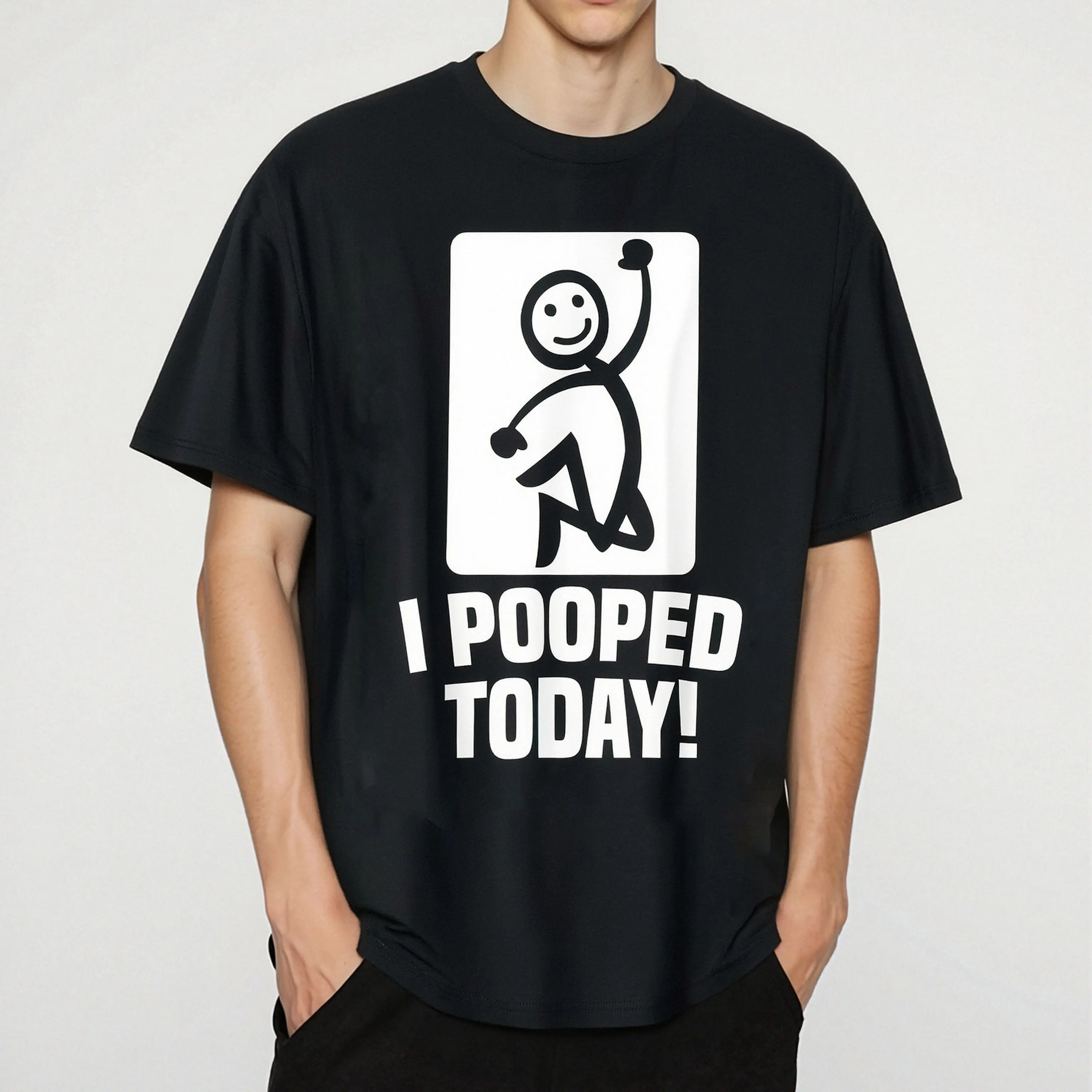 Cotton Short Sleeve Funny I Pooped Today Sarcastic Saying For Men & Women T-Shirt For Men Women funny shirts men graphic tee