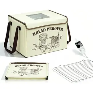 Folding Bread Proofing Box, Bread Proofer with 50-113℉ Temp & 48H Timer, Dough Proofing Warming Box for Sourdough, Bread Baking, Pizza, Yogurt, Kombucha