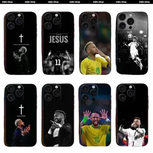 Football For N-NeYmAr 10 Phone Case For iPhone 17 16 15 14 13 12 11 Pro Soft Black background Cover Shockproof Protection Anti-Drop Protective Protector Shell Cover shockproof cover