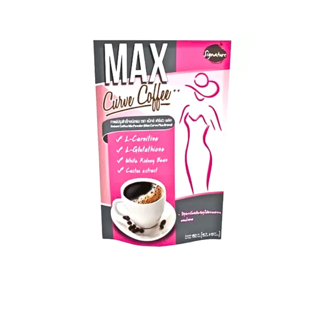 Max Curve Coffee – Instant Coffee Mix with Functional Ingredients 10 Sachets (Thailand)