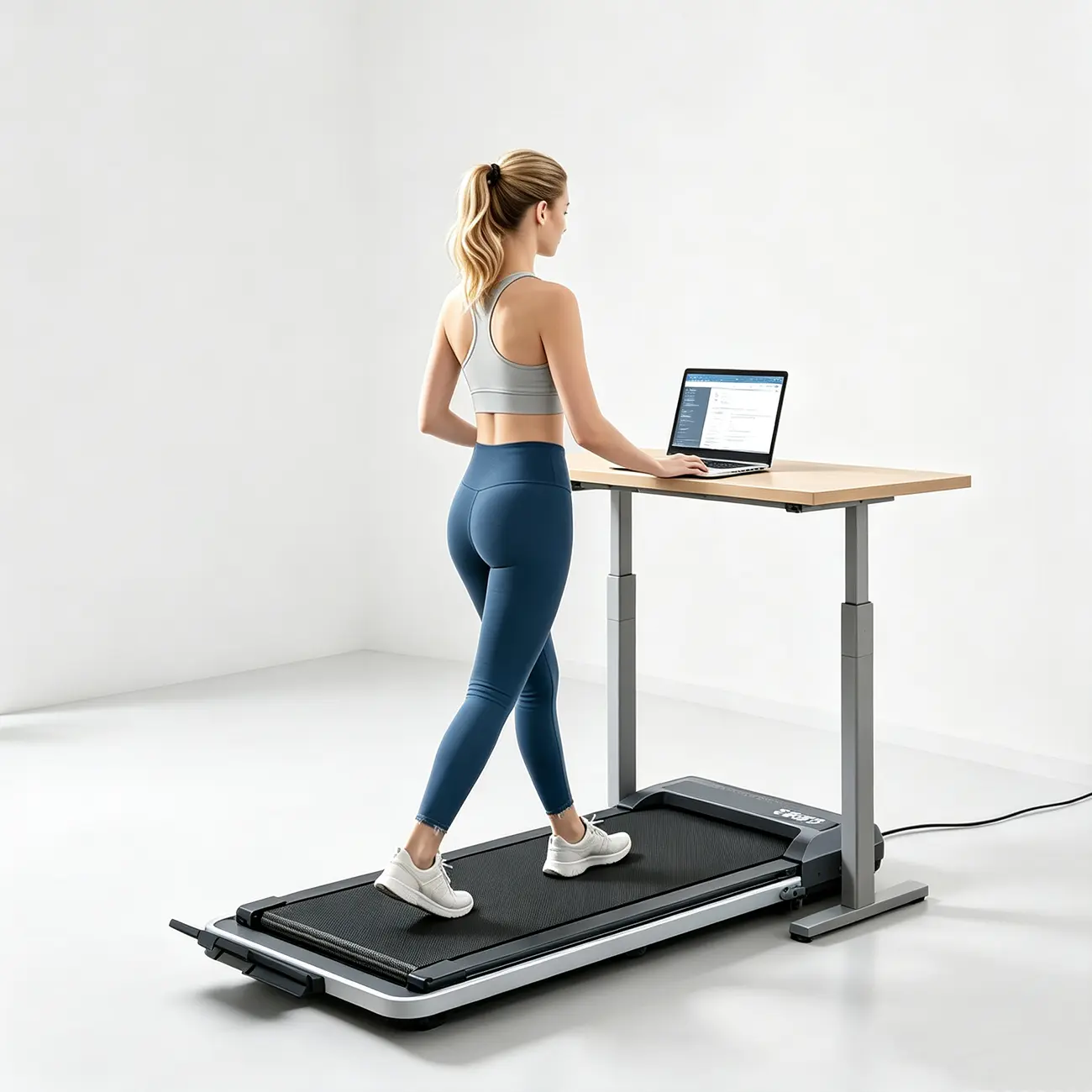 Folding Walking Pad Treadmill for Home & Office, 10% Incline, 320 lbs Capacity, Under Desk Treadmill with Handrails, Quiet Walking Machine