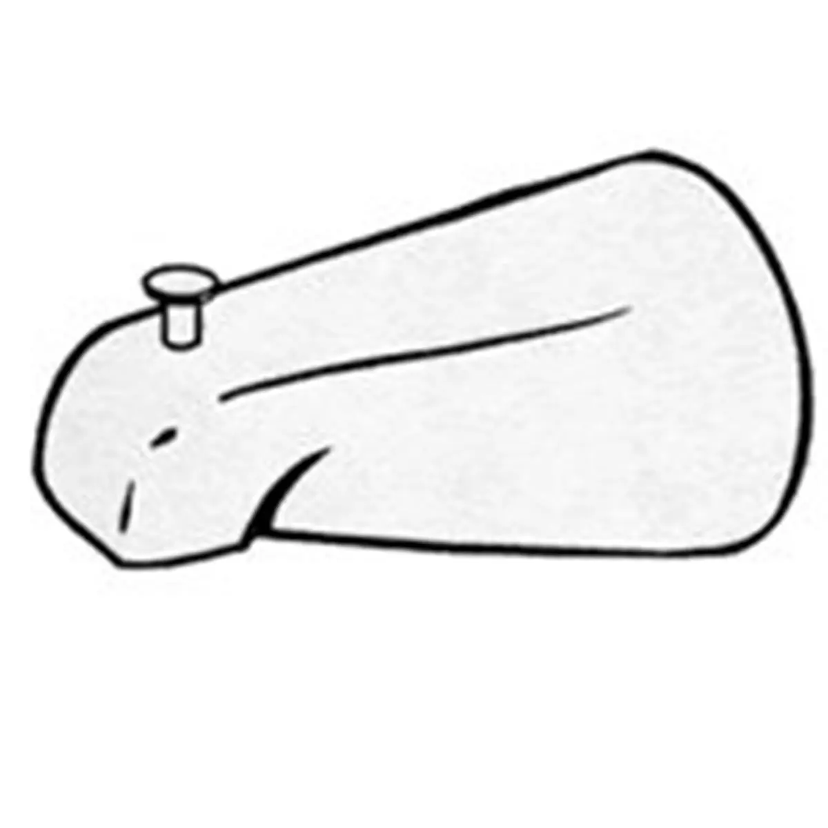 212 MAIN Plumb Pak PP825-38 Slide-Connect Bath Tub Spout, Zinc Die Cast