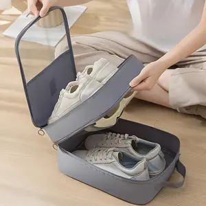Travel Shoe Storage Bag, Hanging Organizer Box, Portable Travel Accessories, Large Capacity, Multi-Functional, Space-Saving, Polyester Material