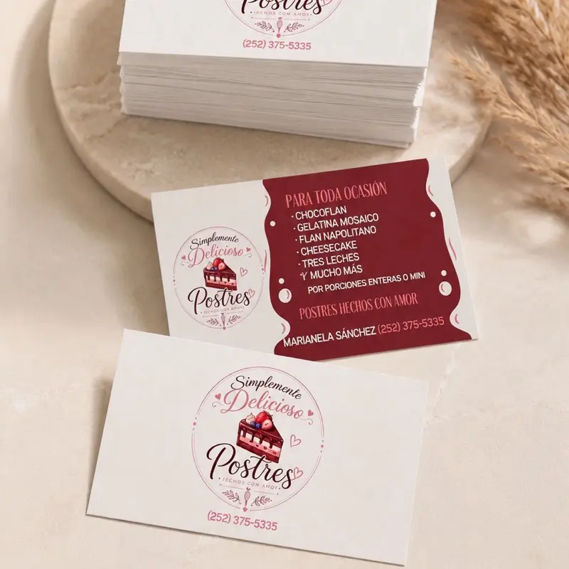 Custom Glossy Business Cards | Personalized Business Cards | Small Business Branding Cards | Double Sided Cards