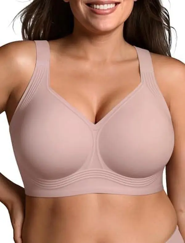 Women's underwear support without steel ring gathering bra, fully covered without underwear, seamless plus size and plus size without steel ring underwear, full cup gathering, breast collection, breathable and comfortable adjustable underwear