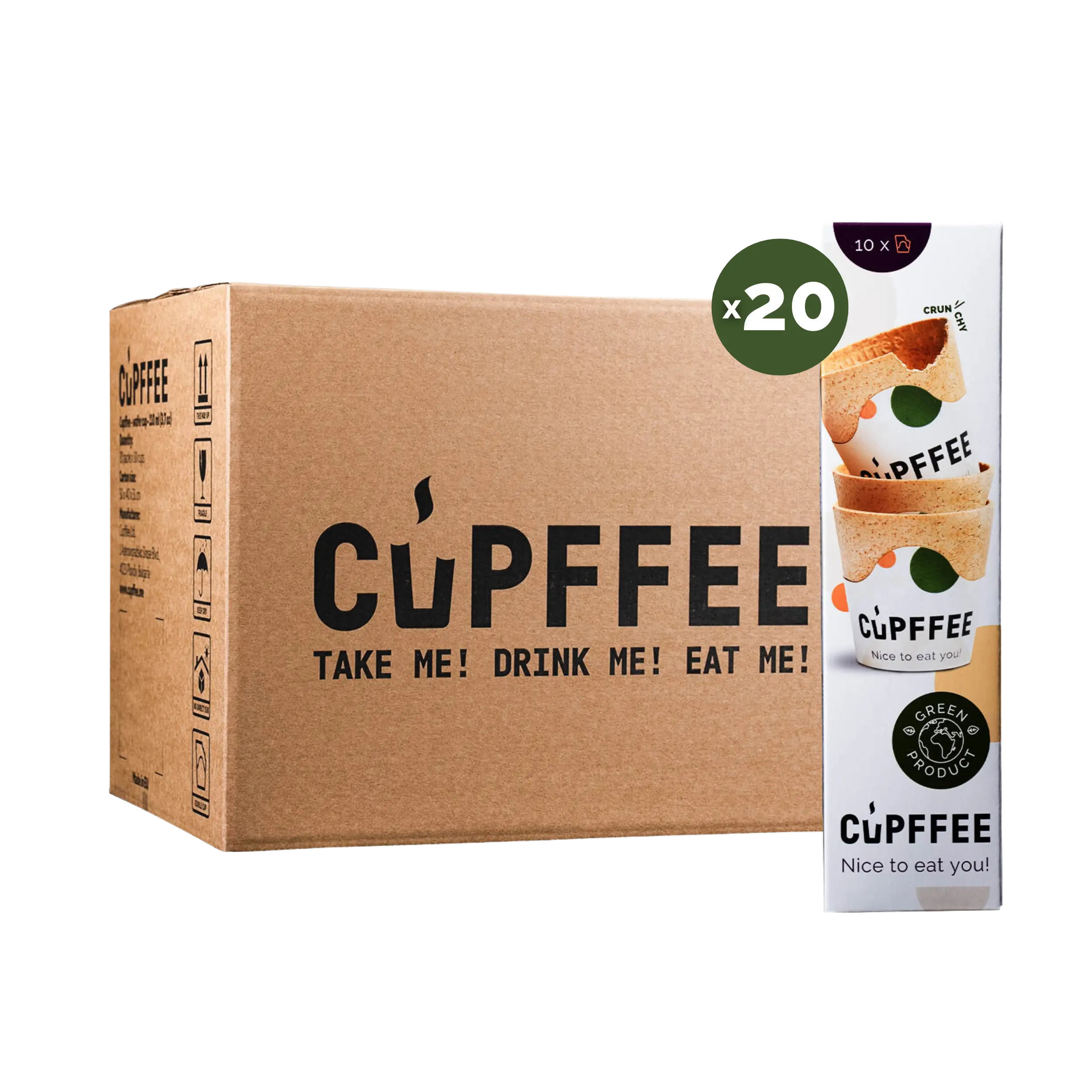 Cupffee Business Box – Bulk Edible Coffee Cups for Cafés, Restaurants & Events