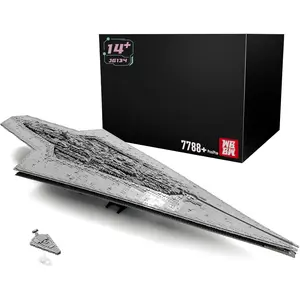 Super Star Destroyer Model Ship, Executor Star Dreadnought Building Toy, 7588+Pcs Large Collectible Model Build and Play Awesome Building Kit for Boys and Adult