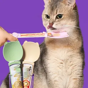 2Pcs Cat Treat Squeezer |     Cat Strip Feeder Spoon for Wet Food #   CatFeeding