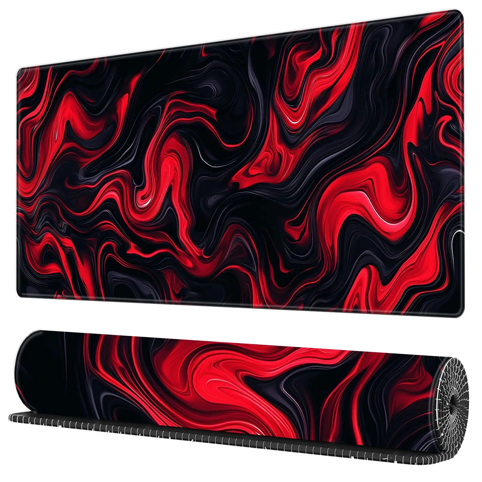 BHJLAXR Abstract Fluid Pattern Mouse Pad, 1 Count Rectangle Gaming Mouse Pad, Office Desk Keyboard Mat for Home Game Room, Gaming Desk Accessory, Computer Desk Accessories