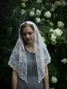 Women's Solid Color Lace Embroidered Triangle Scarf, Hollowed Out Cashew Headpiece Shawl, Multifunctional Bohemian Style for All Seasons