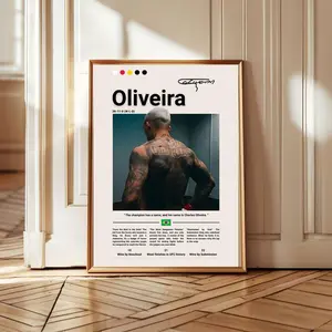 Charles Oliveira UFC Poster  MMA Wall Art, Fighter Print, Champion Gift ( Unframed - Print Only )