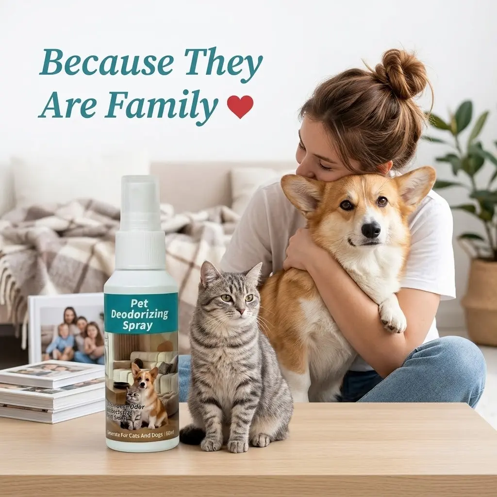 Pet Freshening Spray for Dogs & Cats – Daily Grooming Deodorizing Mist for Odor Control, Fresh Coat Care & Portable Home Travel Pet Supplies