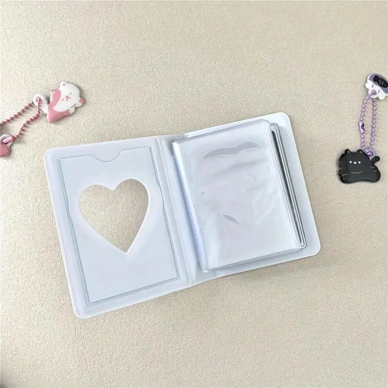 Cute Love Heart Hollow Instax Album Kawaii Rabbit Mini Photo Album 3 Inch Kpop Card Binder Name Card Photocard Holder 40 Pockets Album Photocards Photo Storage Photo Organizer