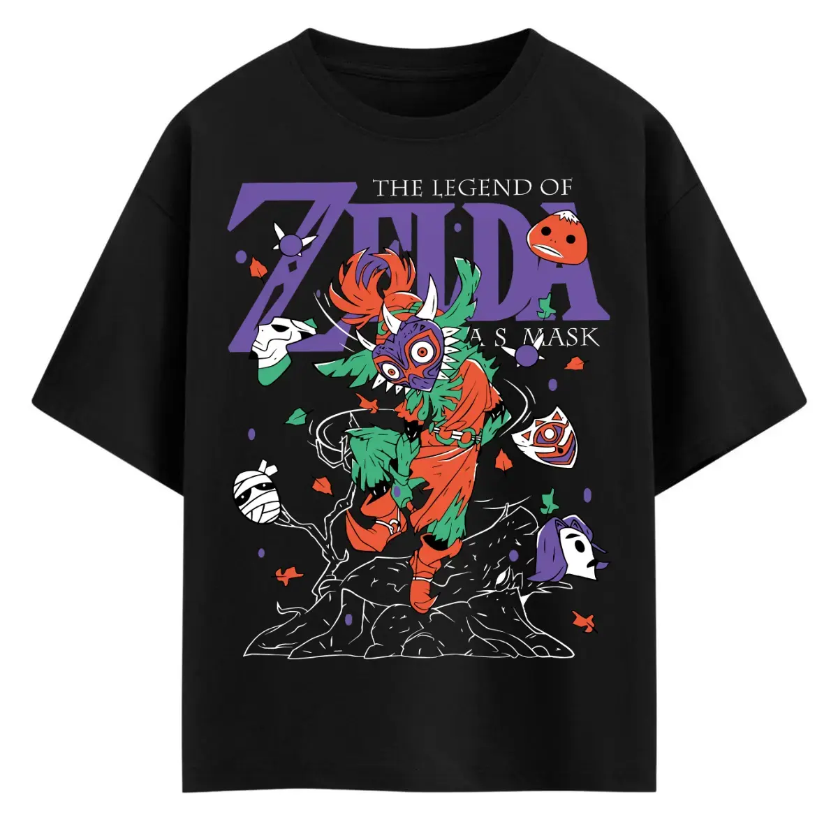 The Legend of Zelda Game T-shirt & Sweatshirt, Majora's Mask Graphic Tee, Vintage Oversized Unisex Streetwear, Gamer Fan Gift For Men Women