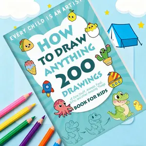 How to Draw: 200+ Step-by-Step Drawing Book - A guide for drawing enthusiasts to draw anything, a drawing guide, a birthday and Christmas gift, creative learning, fun illustrations, high-quality paper, step-by-step instructions, Coloring Gift Book