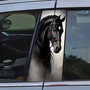 Hot selling car center pillar sticker, window trim, scratch resistant, personalized and creative decoration, B-pillar sticker protective film, Car Stickers