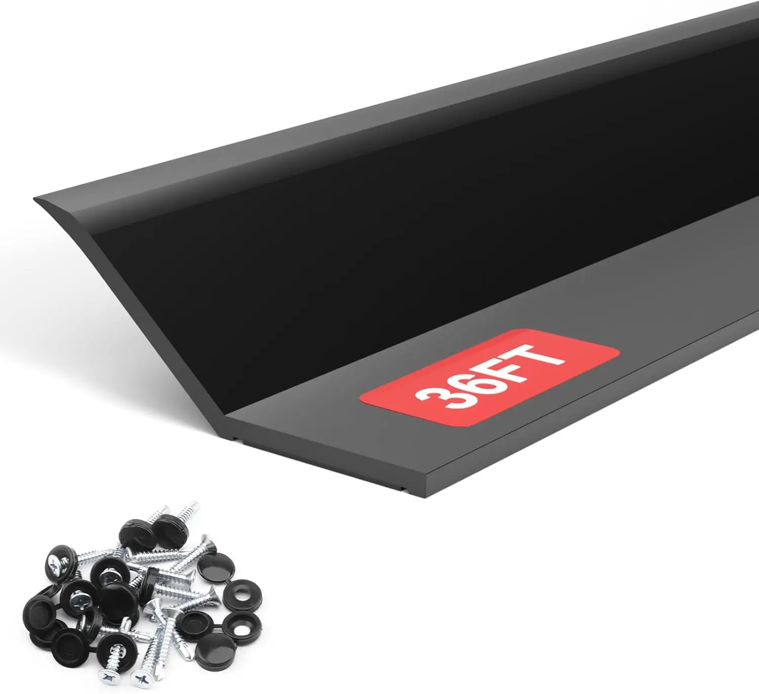 Garage Door Seal Top and Sides - 36 FT TPE Weather Stripping Garage Door Seal Replacement Weatherproofing Universal Sealing, Black