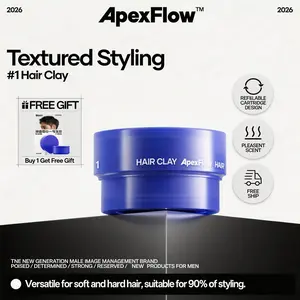 ApexFlow Texture Hair Clay-Premium Men’s Hair Styling Clay for a Super High Hold, Matte Finish – Clay & Wax Hybrid, Ideal Texture Product for Straight, Wavy and Thick Hair Types – Travel Size