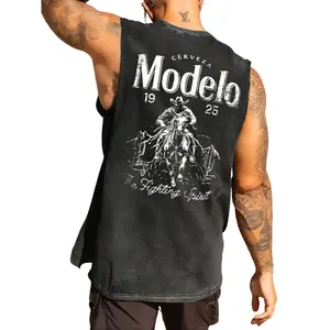 Men's Eagle Print Graphic Round Neck Stylish Tank Top, Loose Casual Street Sleeveless Top for Daily Wear, Menswear for All Seasons, Streetwear, Casual Slim Sleeveless, Vest Tank Top