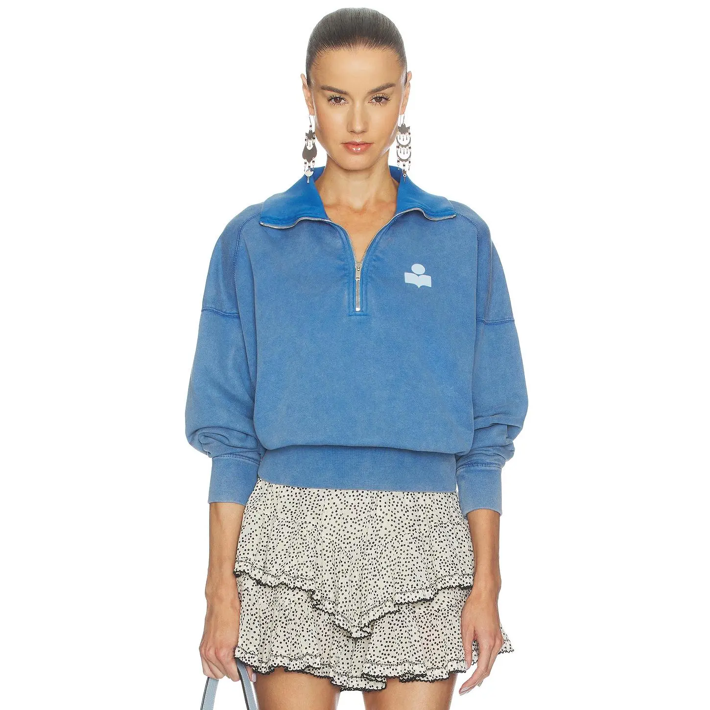 Isabel Marant Etoile Ross Sweatshirt in Blue & Light Blue