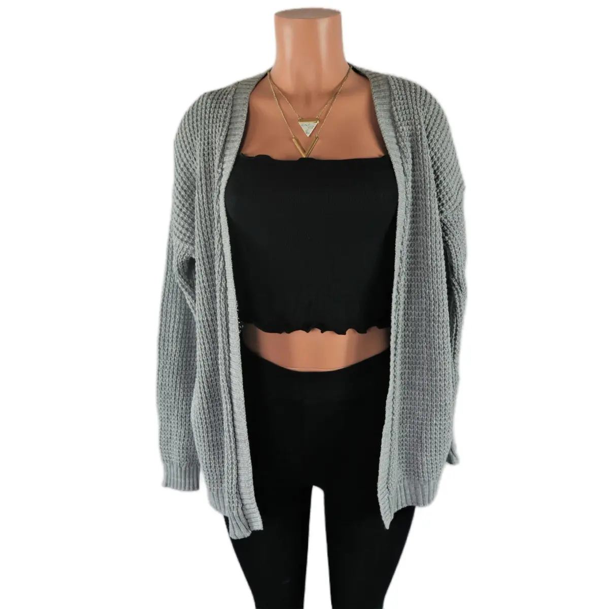 Silver Plated Cardigan - Final Sale Long Sleeve Knitwear Womenswear Tops