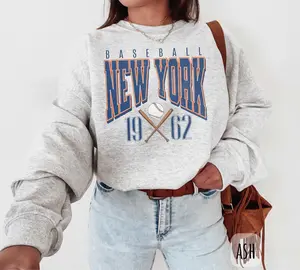 [SALE UP TO 50%] Vintage New York Baseball Sweatshirt - Retro NYC Baseball Hoodie Gear, NY Metro Baseball Shirt for Men & Women
