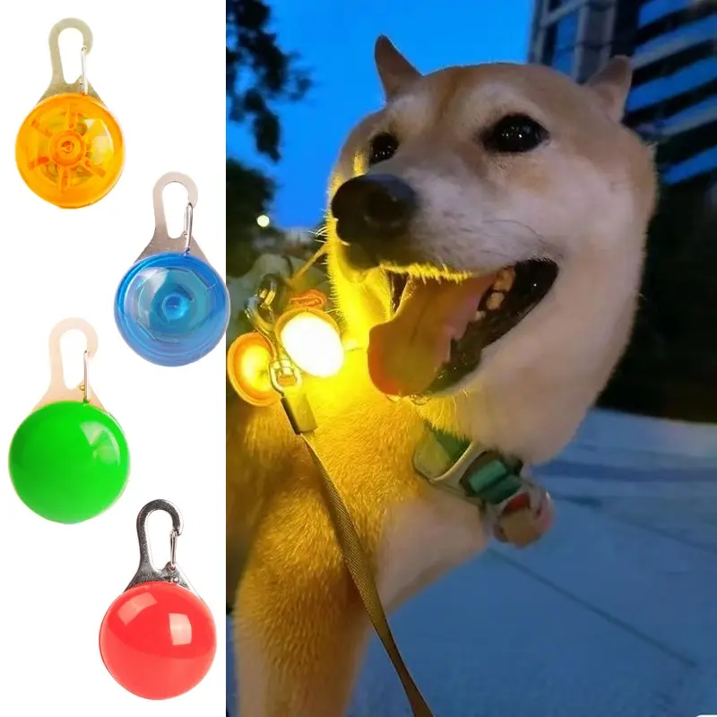 【Back to School】LED Glowing Charm Flashlight Collar for Dogs & Cats, Night Safety Plastic Body Universal Fit Pet Leash Accessory-MM1