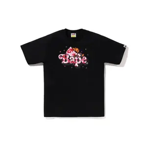 Bape Sleep Milo Shark on Bape Logo ABC Sakura Camo Tee (SS26) Black - XL